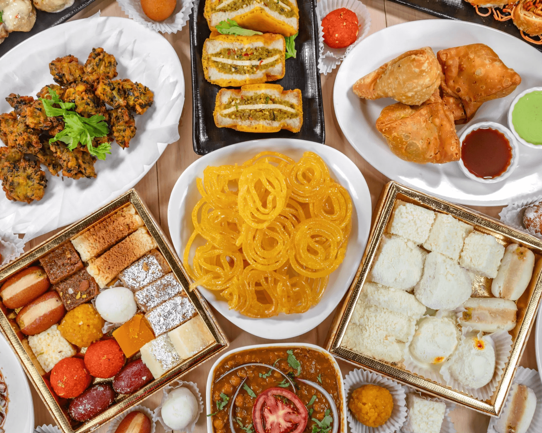 Restaurant hero background showcasing our signature dishes